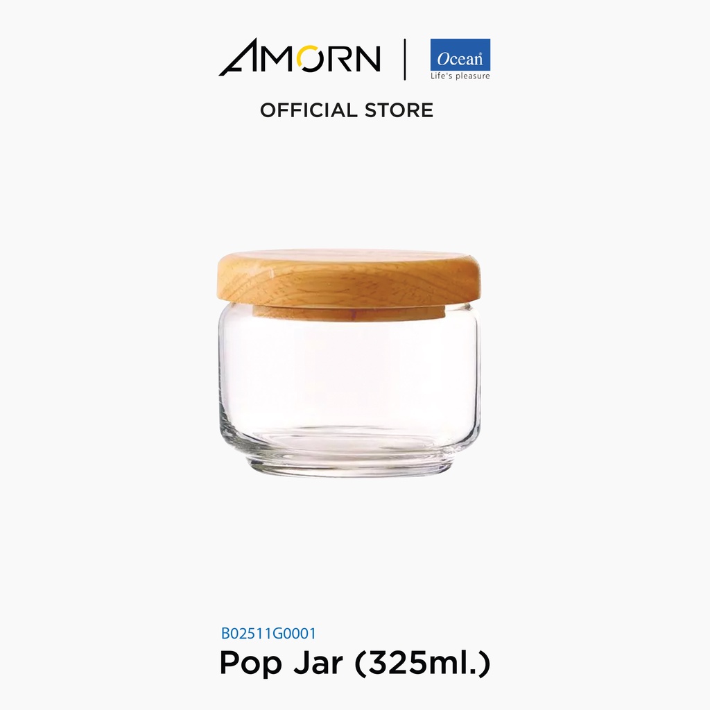 amorn-ocean-b02511g0001-pop-jar-wooden-lid-ขวดโหลป๊อปจา-ขวดโหลป๊อปจาวูเด้น-ขวดโอเชี่ยนกลาส