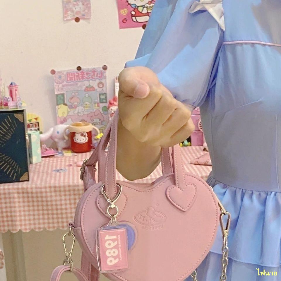 hot-sale-anmnakk-ชีสทอฟฟี่โฮมเมด-sweet-messenger-กระเป๋า-fun-peach-heart-กระเป๋าถือ-mini-phone-bag