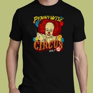 เสื้อยืด พิมพ์ลายกราฟิก Pennywise circus It horror cult สไตล์คลาสสิก ไม่ซ้ําใคร พรีเมี่ยม สําหรับผู้ชาย POengp86DAblpm03