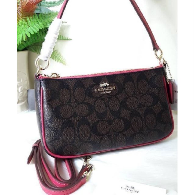 COACH TOP HANDLE POUCH IN SIGNATURE Shopee Thailand