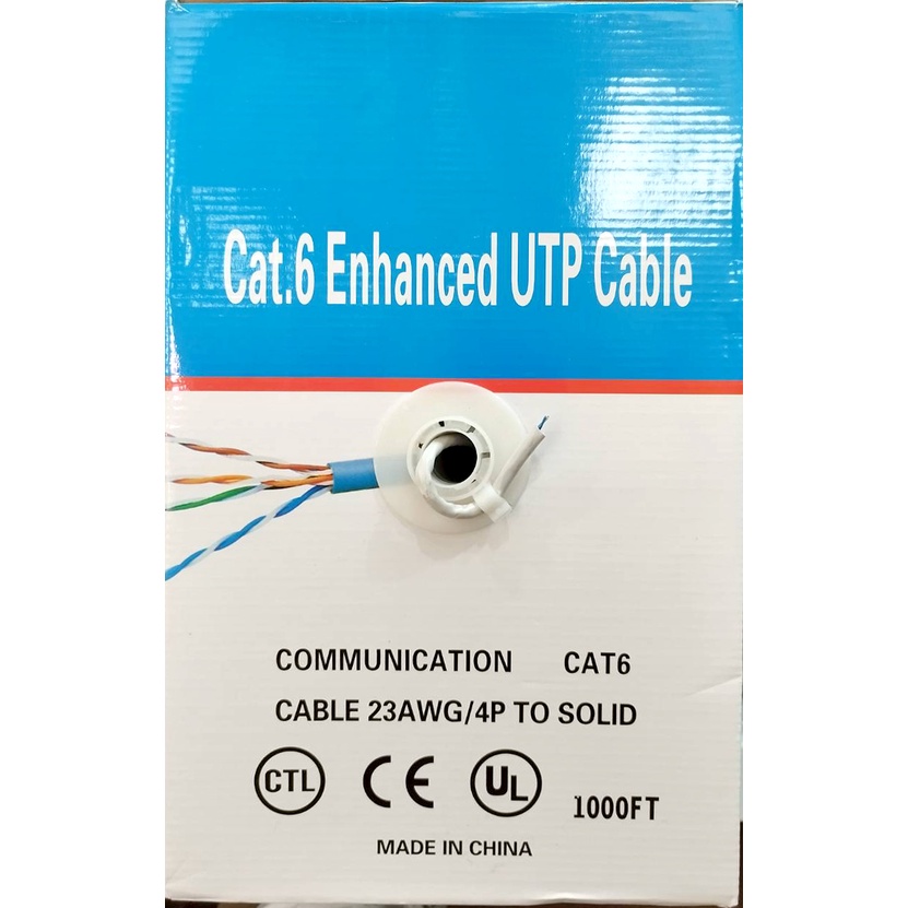 สาย-lan-cat-6-enhanced-utp-cable-100-เมตร-305-เมตร-คุณภาพสูง-แลน