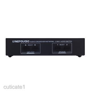 ภาพหน้าปกสินค้า[CUTICATE1] 2 in 2 out 2 Way Passive Speaker Selector Switcher Splitter Switch Box ที่เกี่ยวข้อง