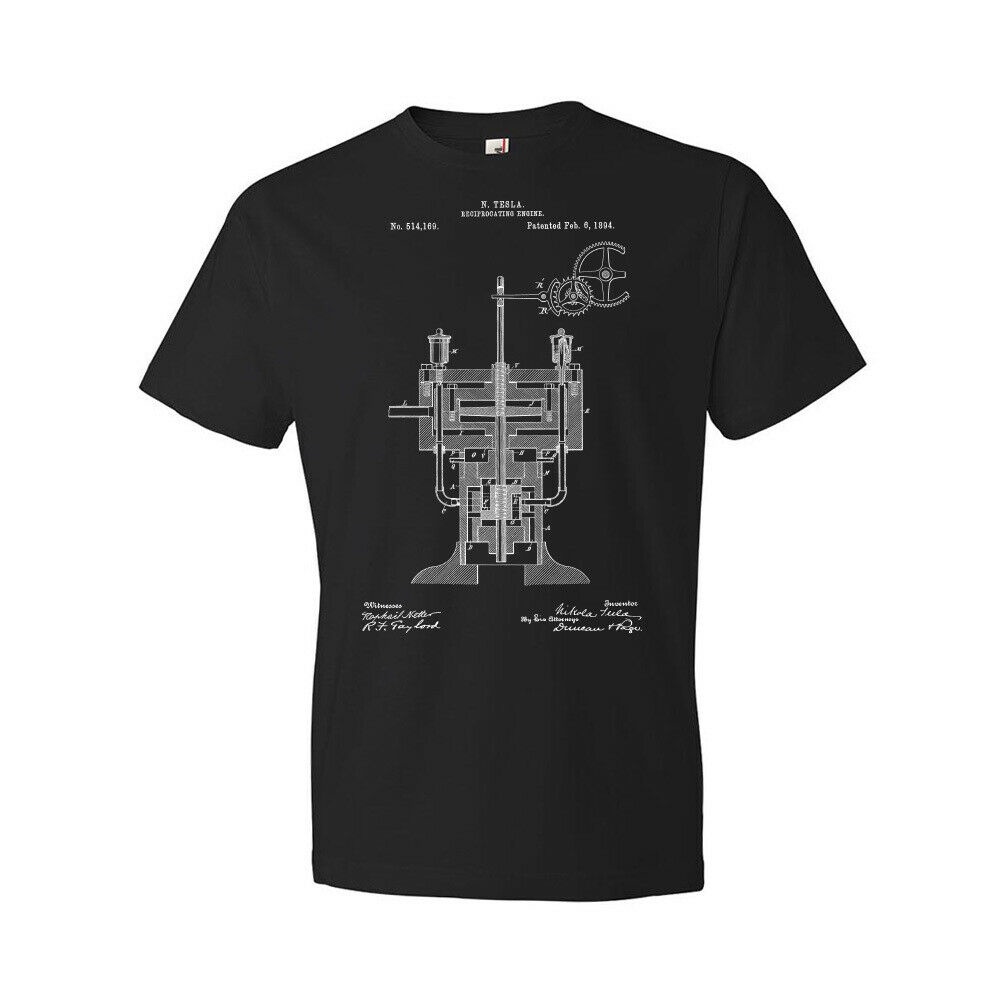 คอลูกเรือเสื้อยืดคอกลมขายดี-เสื้อยืดลําลอง-แขนสั้น-พิมพ์ลาย-nikola-tesla-nllmgg02eeeldo07ผ้าฝ้ายแท้