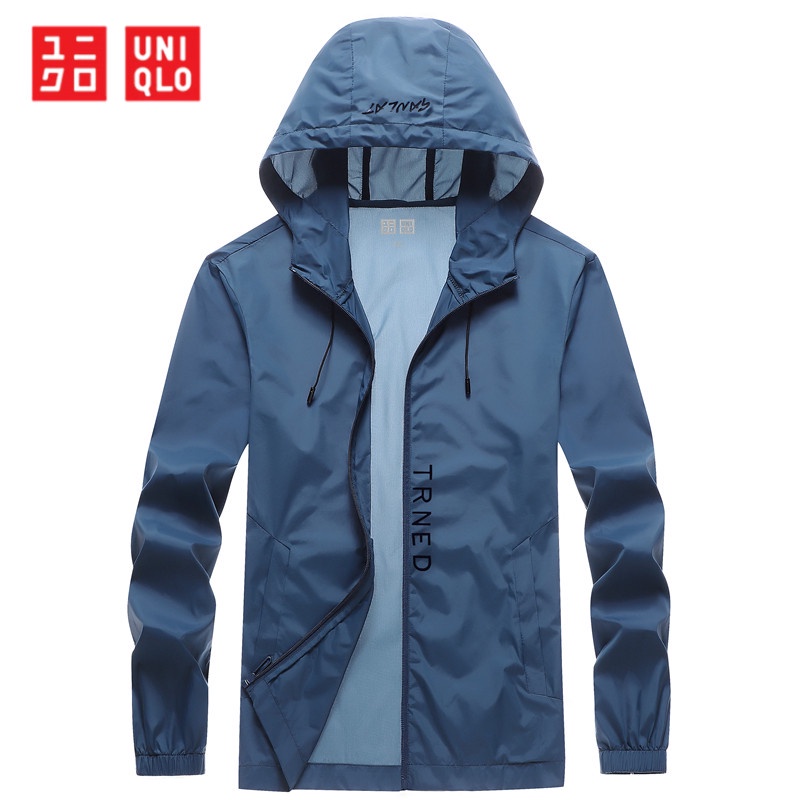 uniqlo-เสื้อแจ็กเก็ตกันลม-กันแดด-ระบายอากาศ-บางพิเศษ-แฟชั่นสําหรับผู้ชาย