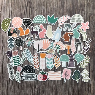 สติ๊กเกอร์กันน้ําสไตล์นอร์ดิก 50 ชิ้นสําหรับตกแต่ง Scrapbook / Notebook