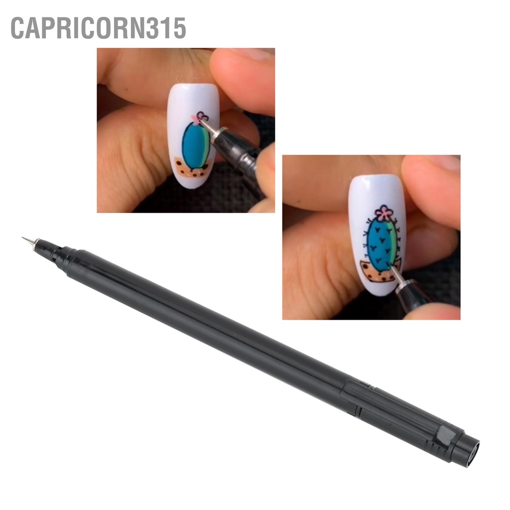 capricorn315-ปากกาเพ้นท์เล็บ-ลายกราฟฟิตี้-ดอกไม้-แบบพกพา-diy-สีดํา