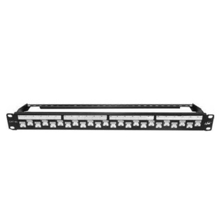 Link US-3324S Shield CAT 6A PATCH PANEL 24 Port Auto Shutter w/Cable Management