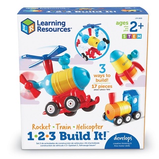 1-2-3 Build It! – Rocket-Train-Helicopter [Learning Resources]