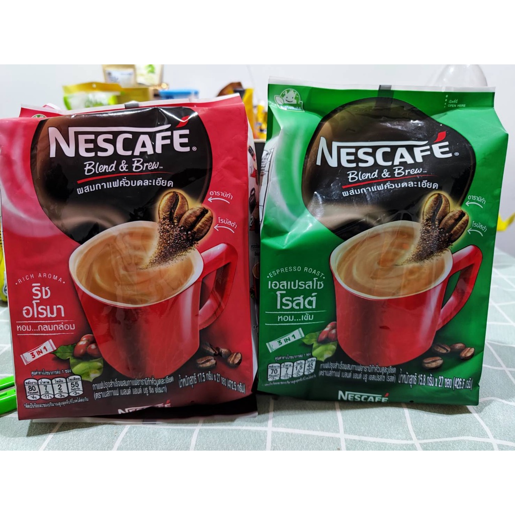 (ส่งเร็ว) Nescafe Blend&Brew 3in1 ขนาด 27 ซอง | Shopee Thailand