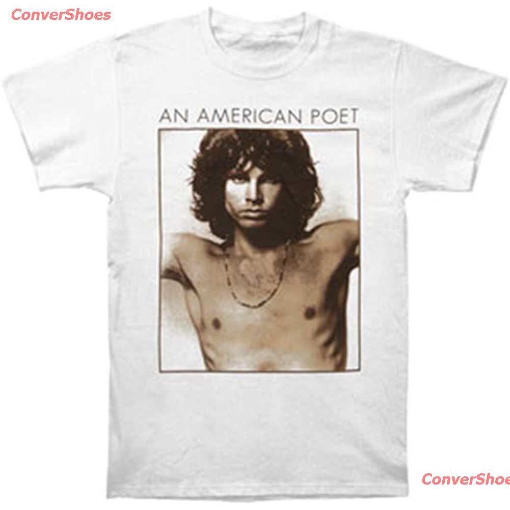 เสื้อยืดผ้าฝ้ายcotton-เสื้อยืดผู้ชายและผู้หญิง-bravado-mens-the-doors-american-poet-t-shirt-short-sleeve-t-shirtss-5xl