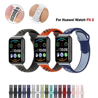 สายนาฬิกาข้อมือ ซิลิโคนนิ่ม แบบเปลี่ยน สําหรับ Huawei watch fit 2 fit2