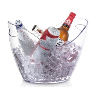 ถังแชมเปญใส 8 ลิตร ที่ถังแชมเปญ ถังน้ำแข็ง ถังไวน์เดี่ยว   8 Liter Champagne Bucket Oval