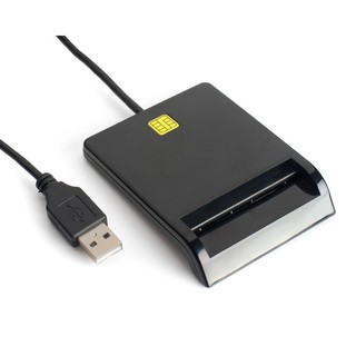 Smart Card Reader เครื่องอ่านบัตรสมาร์ทการ์ด สำหรับ Computer USB 2.0 Plug and Play ไม่ต้องลงไดรเวอร์