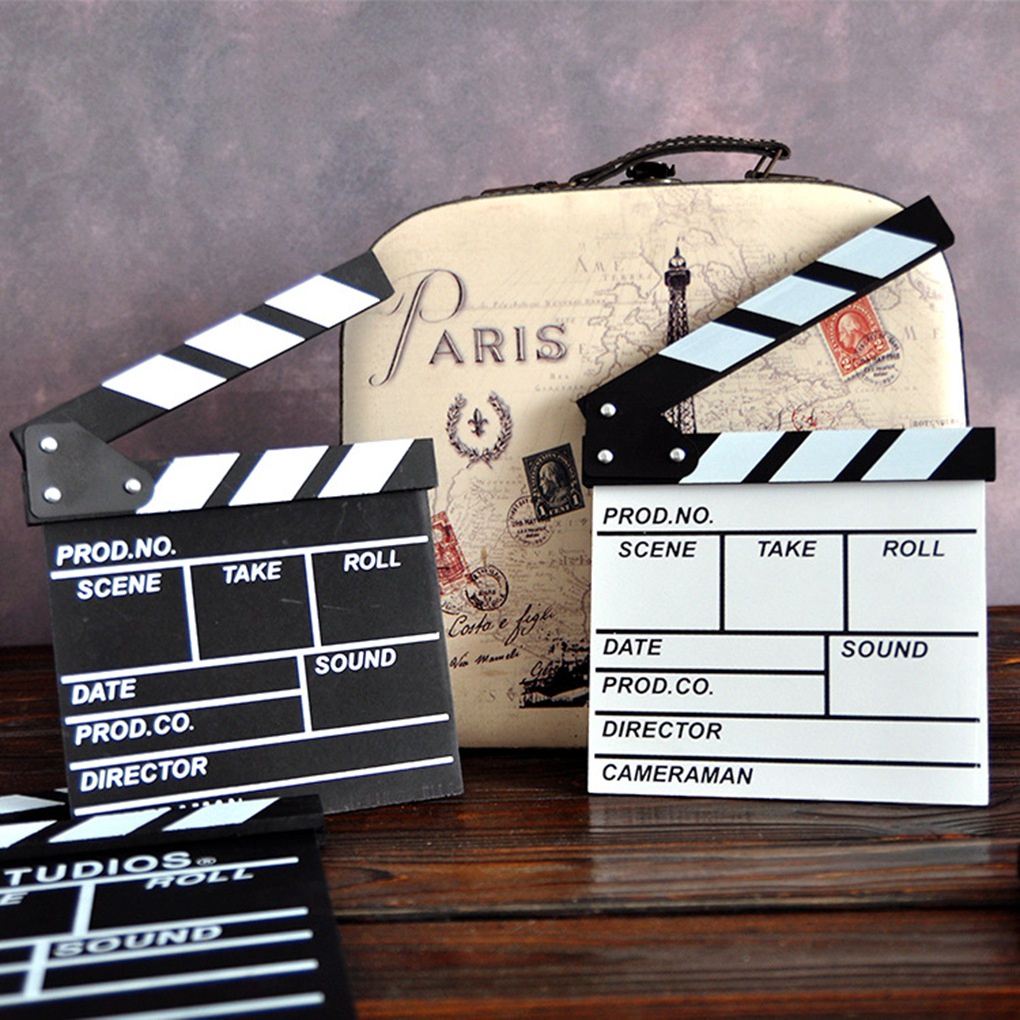Professional Acrylic Clapboard Dry Erase TV Film Movie Director Cut Action Scene Clapper Board Slate With Marker Pen Eraser | Fruugo NO