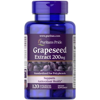 Puritan Grape Seed Extract 200 mg 120 แคปซูล สารสกัดจากเมล็ดองุ่น