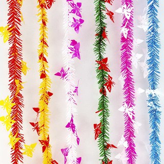 สายฝอย สายรุ้ง ของประดับ ของตกแต่งเทศกาลปีใหม่ราคาโรงงาน ราคาส่ง ราคาสำเพ็ง เทศกาลคริสต์มาส สายฝอยผีเสื้อ (4306-7)