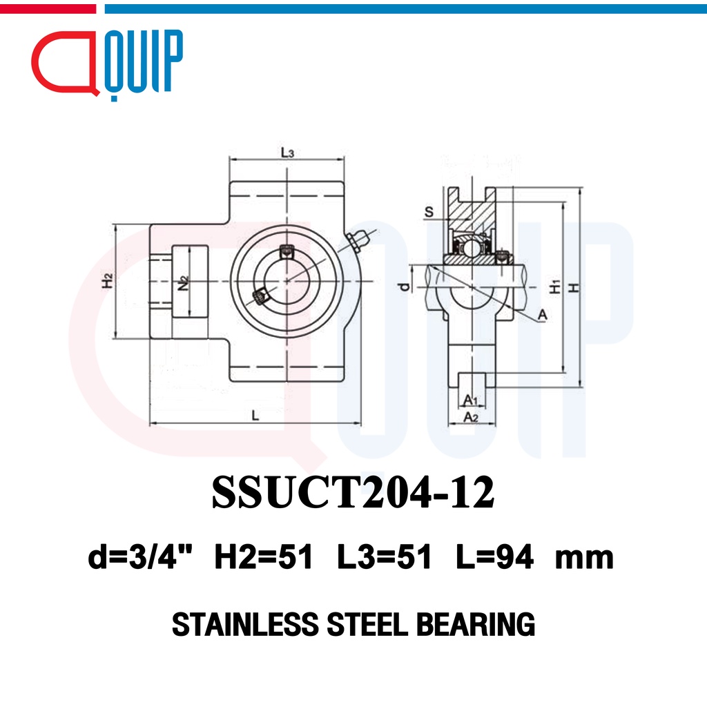 ssuct204-12-ldk-ตลับลูกปืนตุ๊กตา-สเตนแลส-suct204-12-stainless-steel-bearing-ssuct-204-12-เพลา-3-4-นิ้ว