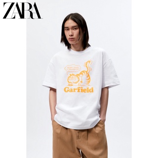 Zara เสื้อยืดแขนสั้น พิมพ์ลายการ์ฟิลด์ สําหรับผู้ชาย 1165405 250
