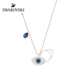 SWAROVSKI ส์สร้อยคอหญิงโซ่กระดูกไหปลาร้าของขวัญวันวาเลนไทน์ DUO ตาปีศาจ พิเศษ necklace ของขวัญ งานสังสรรค์ สร้อยคอ