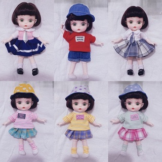 Bjd อุปกรณ์เสริมตุ๊กตาชุดเครื่องแบบแม่บ้าน 1/12 ob11 Dress up jk