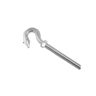 RIGHT THREADED HOOK AND NUT-M8*66.5MM.Marine Grade 316 Stainless Steel Fitting