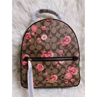 COACH JORDYN BACKPACK IN SIGNATURE CANVAS WITH PRAIRIE DAISY CLUSTER PRINT (COACH 3054)