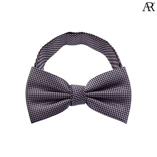 ANGELINO RUFOLO Bow Tie ผ้าไหมทออิตาลี่คุณภาพเยี่ยม โบว์หูกระต่ายผู้ชาย ดีไซน์ Dot สีม่วง