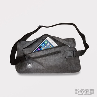 DOSH:SECURITY WAIST POUCH กระเป๋าคาดเอว-อก สีเทา ลิขสิทธิ์BATMAN รุ่นEBMAB5008-GY