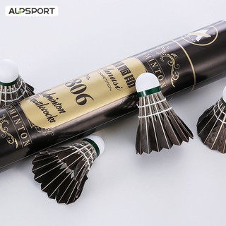 ALP 806 12/24 Pcs Tube Black Goose Feather Durable Badminton Ball For Training Speed 77 Sport Badminton Shuttlecocks With High Quality