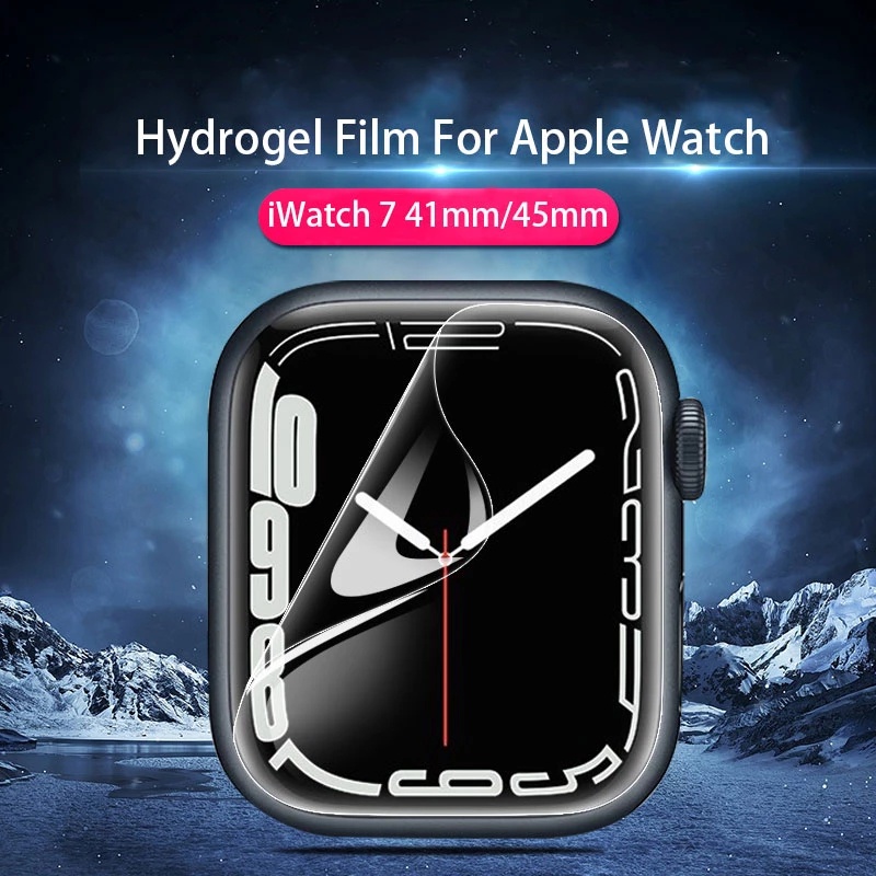 ภาพหน้าปกสินค้าฟิล์มไฮโดรเจลใส กันรอยหน้าจอ สําหรับ Apple Watch 7 6 SE 5 4 3 2 1 Series 38 มม. 42 มม. 45 มม. 41 มม. 40 มม. 44 มม.