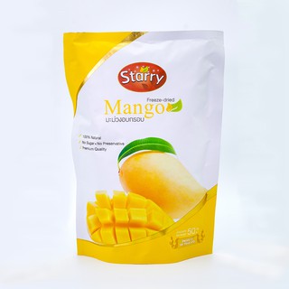 Starry มะม่วงอบกรอบ 100% Freeze Dried Mango Fruit  - Healthy Snack - Sugar Free