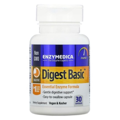 Enzymedica, Digest Basic, Essential Enzyme Formula [ 30 Capsules ] Now ...