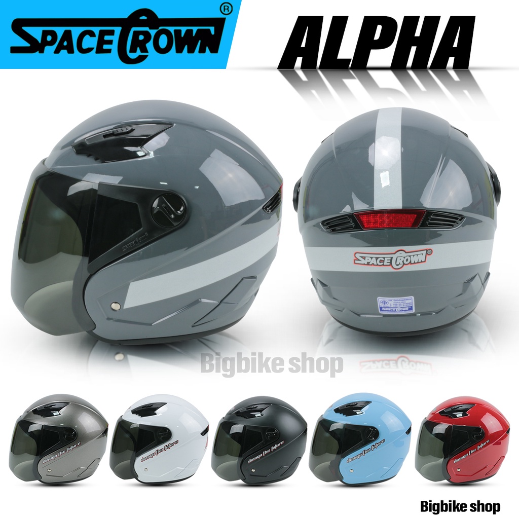 space-crown-หมวกกันน๊อค-รุ่น-alpha-มีของส่งเร็วมาก-มี9สี