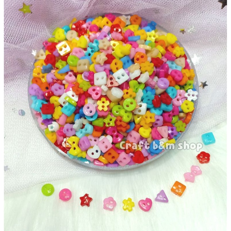 กระดุมจิ๋ว-กระดุมคละสี-6mm-กระดุม-กระดุมแฟนซี-diy-handmade