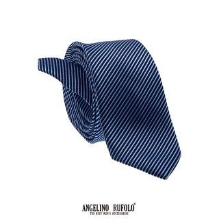 ANGELINO RUFOLO Necktie(NTS-ทาง016) เนคไทผ้าไหมทออิตาลี่คุณภาพเยี่ยม ดีไซน์ Stripe ส้ม/ชมพู/เลือดหมู/กรม/น้ำเงิน/ฟ้า