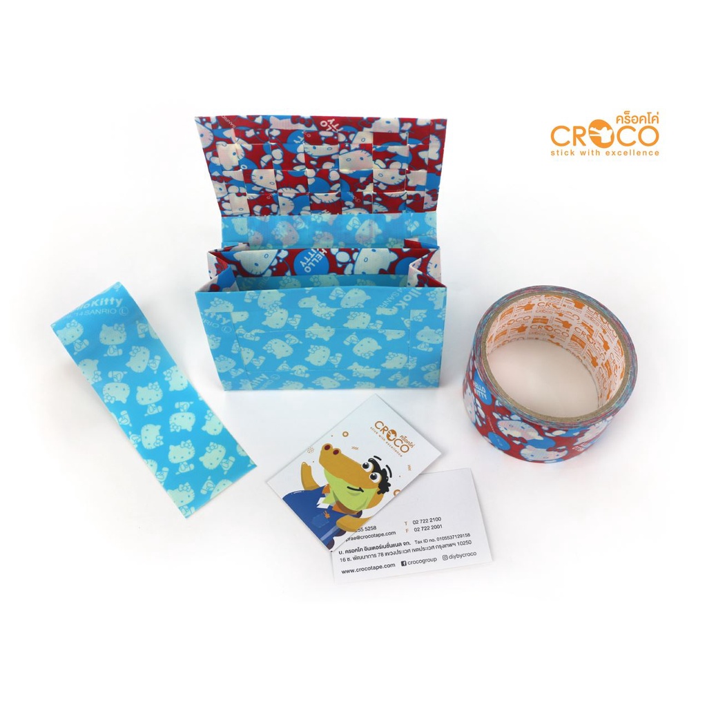 croco-sanrio-hello-kitty-cloth-tape-เทปผ้าญี่ปุ่นลาย-hello-kitty