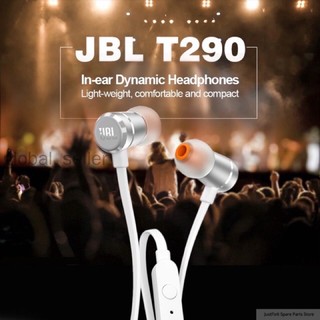 ภาพหน้าปกสินค้าหูฟังJBL T290 หูฟังอินเอียร์ ของแท้ รับประกัน60วัน รูเสียบ3.5mm ที่เกี่ยวข้อง