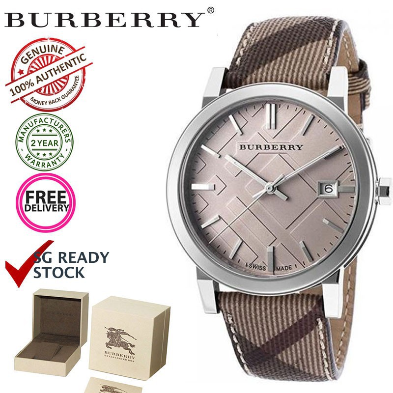 Burberry BU9029 The City Smoke Check Ladies Watch