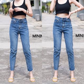 MINIMALยีนส์บอยปลายขาตัดมีS-L