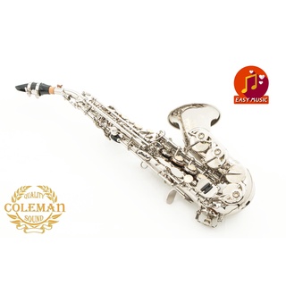 แซกโซโฟน Saxophone Curved Soprano Coleman CLC-553S Nickel Plated