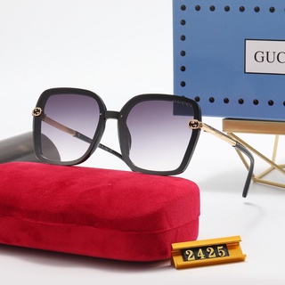 แว่นตากันแดด Gucci ทรงสี่เหลี่ยม สไตล์เรโทร เหมาะกับการขับขี่กลางแจ้ง แฟชั่นสําหรับผู้ชาย และผู้หญิง 2022 UV400