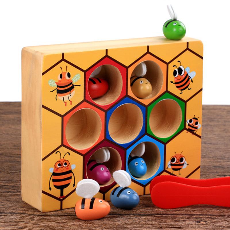 wooden-hive-board-เกมส์หนีบผึ้ง