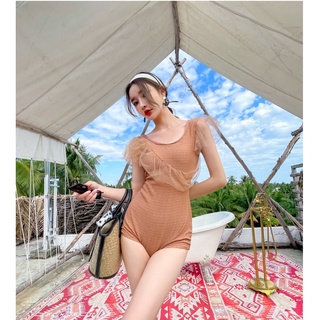 clothes ชุดว่ายน้ำแฟชั่นผู้หญิง ซีทรูแต่งที่แขนน่ารักๆ รุ่น 0241