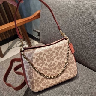 COACH F89177 CHAIN HOBO IN SIGNATURE CANVAS