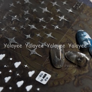 Ya Yalayee [สติกเกอร์ติดเล็บ] の สติกเกอร์กาว บางพิเศษ สไตล์ญี่ปุ่น ไฮเอนด์ แวววาว / แวววาว พร้อมซีรีส์ฝ้ากระพริบ