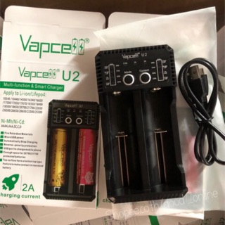 สินค้า Vapcell U2 2A Smart charger USB  รางชาร์จถ่าน vapcell. เครื่องชาร์จถ่าน แท่นชาร์จถ่าน