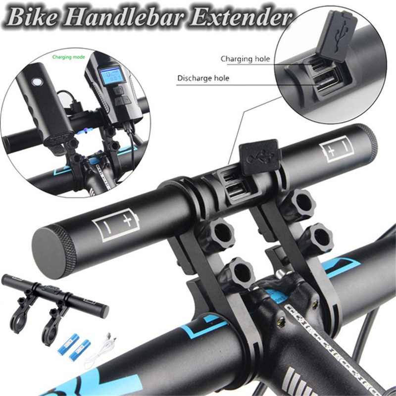 Bike Handlebar Extender With USB Charging Power Bank Bicycle Aluminum ...