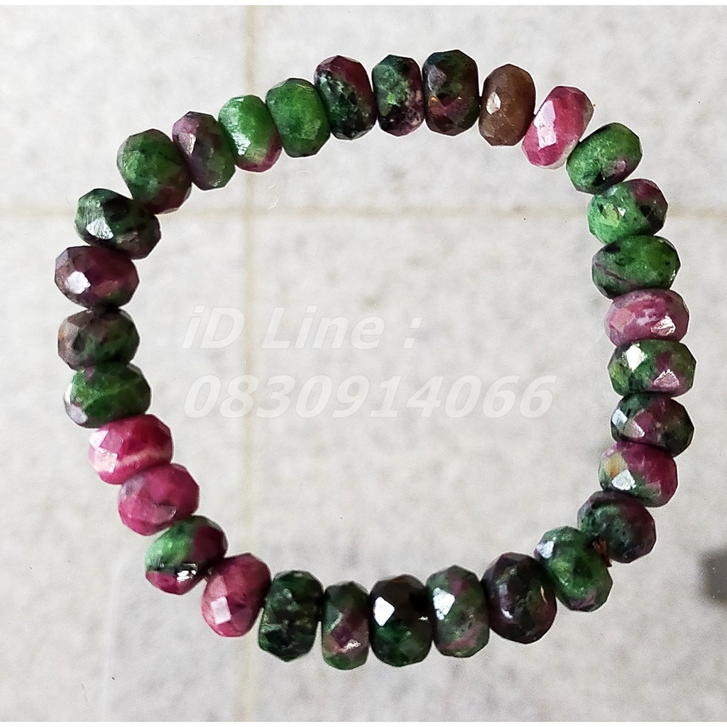 กำไล-พลอย-รูบี้ซอยไซต์-แท้-ruby-zoisite-ขนาด-16-มิล-ฟรีไซส์