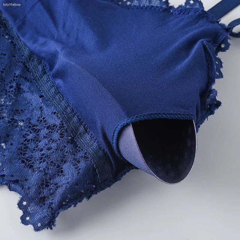 จัดส่งทันที-bra-029-สายเดี่ยวลูกไม้-ฟองน้ำถอดได้