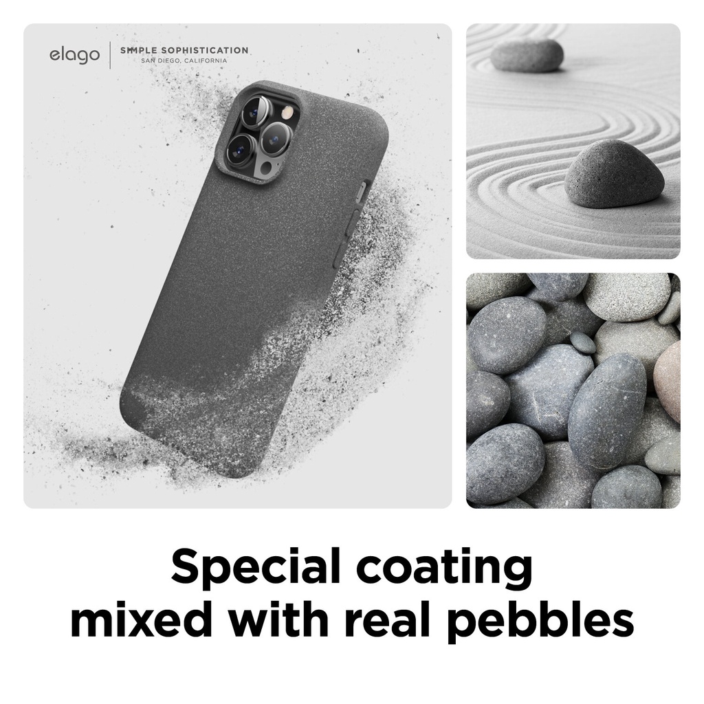elago-เคสสำหรับใส่-iphone-13-13-pro-13-pro-max-pebble-case-stone-เคสผสมหินจริง-ยืดหยุ่น-ของแท้จากตัวแทนจำหน่ายในไทย